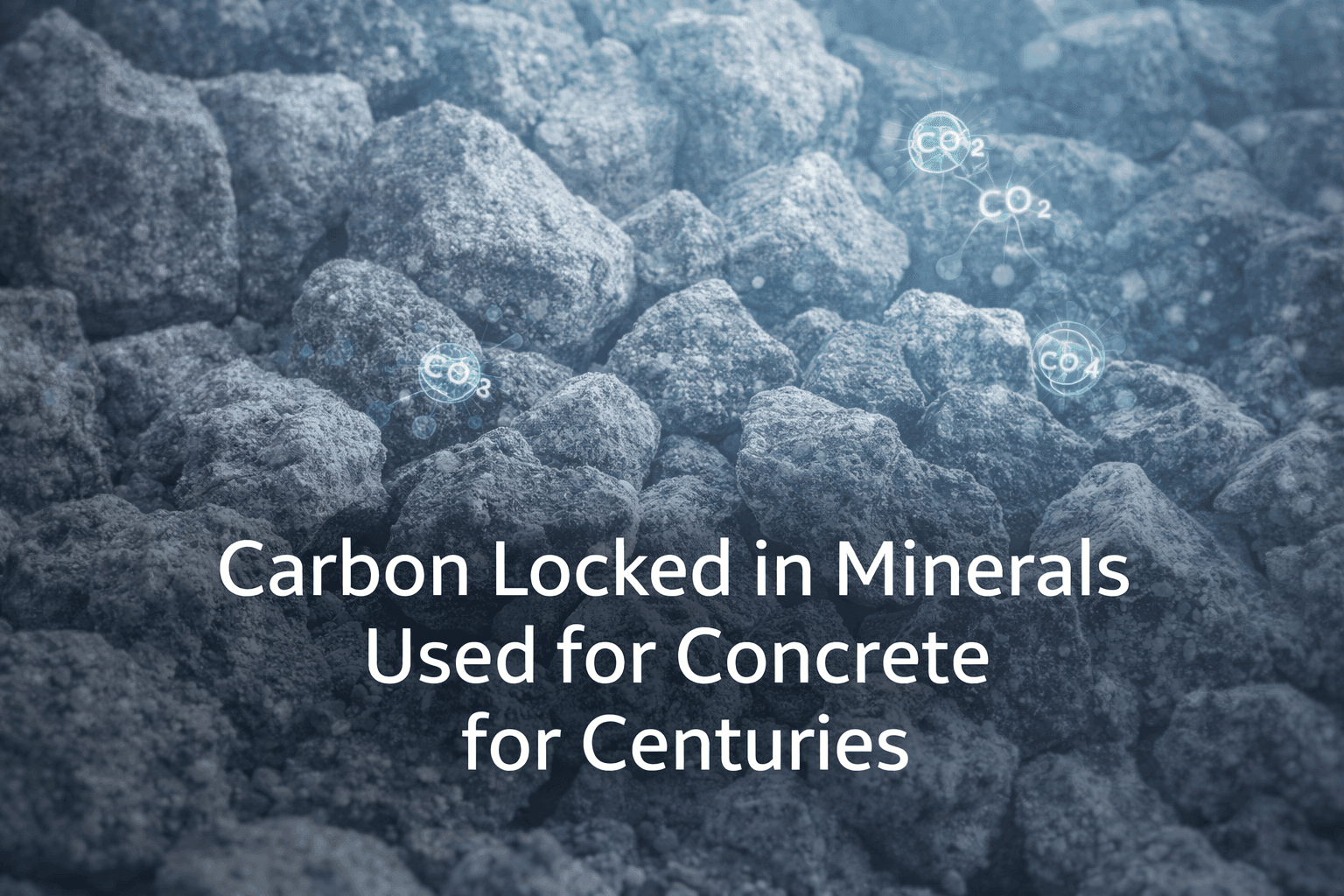 Carbon locked in minerals used for concrete, calcium carbonate byproduct from Carbon Lock process